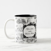 WHEATEN Terrier Black Toile w/Customization Tweekleurige Koffiemok (Links)