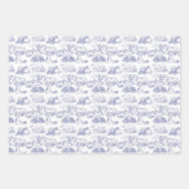 WHEATEN Terrier Blue Toile Inpakpapier Vel (Voorkant 3)