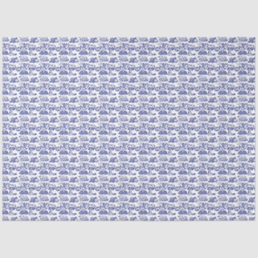 WHEATEN Terrier Blue Toile Tissuepapier (Voorkant)