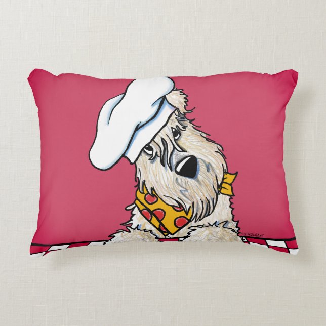 Wheaten Terrier Chef Accent Kussen (Voorkant)