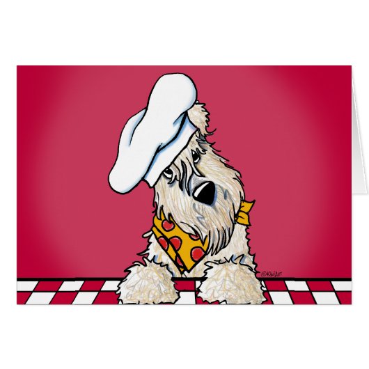 Wheaten Terrier Chef Kaart (Voorkant Horizontaal)
