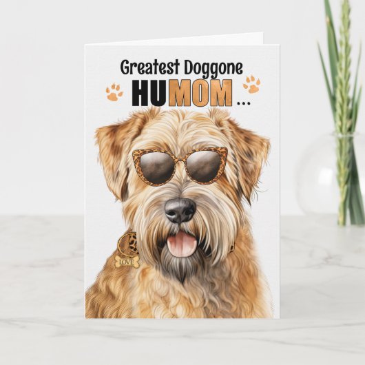 Wheaten Terrier Dog Beste HuMOM Ooit Moederdag Feestdagen Kaart (Voorkant)
