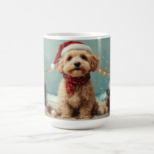 Wheaten Terrier Dog Christmas Beach Koffiemok