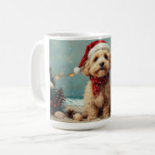 Wheaten Terrier Dog Christmas  Beach Koffiemok (Voorkant links)