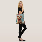 Wheaten Terrier Dog Christmas  Beach Tote Bag (Op model)
