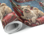 Wheaten Terrier Dog Christmas Festive Cadeaupapier (Rol Hoek)