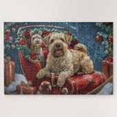 Wheaten Terrier Dog Christmas Festive Legpuzzel (Horizontaal)