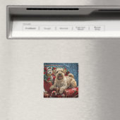Wheaten Terrier Dog Christmas Festive Magneet (Insitu (Vaatwasser))