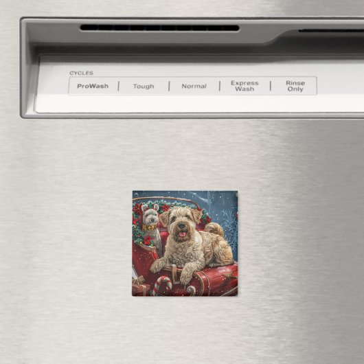 Wheaten Terrier Dog Christmas Festive Magneet (Insitu (Vaatwasser))