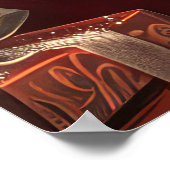 Wheaten Terrier Dog Christmas Festive Poster (Hoek)