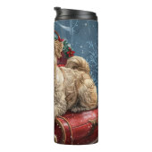 Wheaten Terrier Dog Christmas Festive Thermosbeker (Geroteerd rechts)