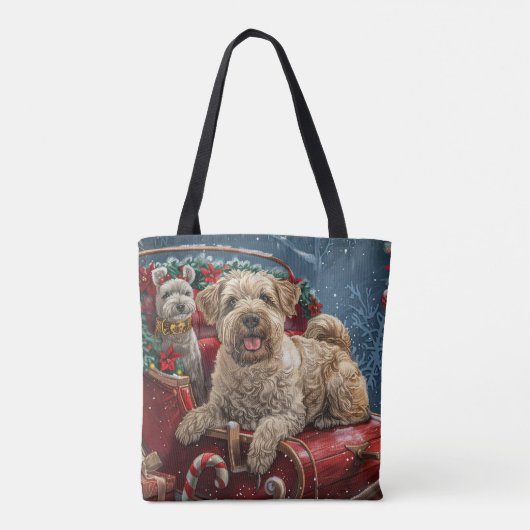 Wheaten Terrier Dog Christmas Festive Tote Bag (Achterkant)