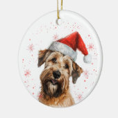 Wheaten Terrier Dog Christmas Personalized Keramisch Ornament (Links)