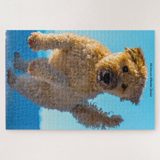Wheaten Terrier Dog Jigsaws. Jigzaag Puzzle Legpuzzel (Horizontaal)