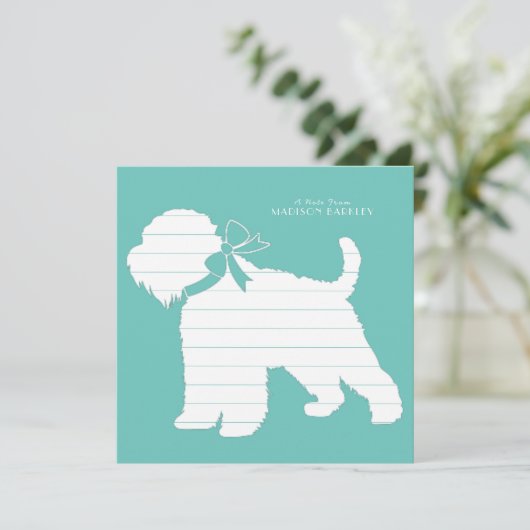 Wheaten Terrier Dog Puppy Bedankkaart (Staand voorkant)