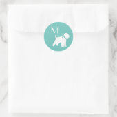 Wheaten Terrier Dog Puppy Ronde Sticker (Tas)