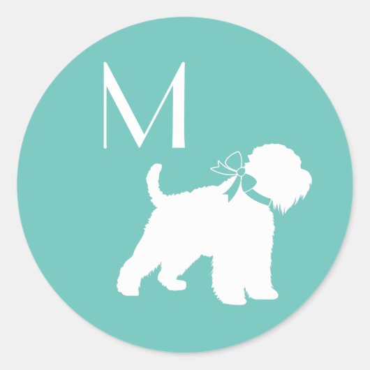 Wheaten Terrier Dog Puppy Ronde Sticker (Voorkant)