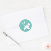 Wheaten Terrier Dog Puppy Ronde Sticker (Envelop)