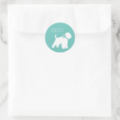 Wheaten Terrier Dog Puppy Ronde Sticker (Tas)