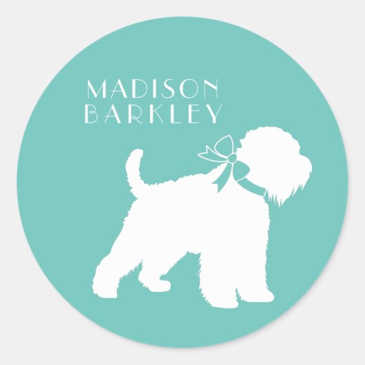 Wheaten Terrier Dog Puppy Ronde Sticker (Voorkant)
