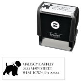 Wheaten Terrier Dog Puppy Zelfinktende Stempel (In situ)