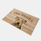 Wheaten Terrier Dog Wood Grain Deurmat (Schuin)