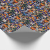 Wheaten Terrier Dogs In Halloween Cotumes Cadeaupapier (Hoek)