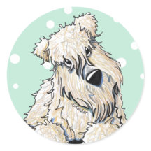Wheaten Terrier Easter Spring Stickers