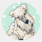 Wheaten Terrier Easter Spring Stickers (Voorkant)