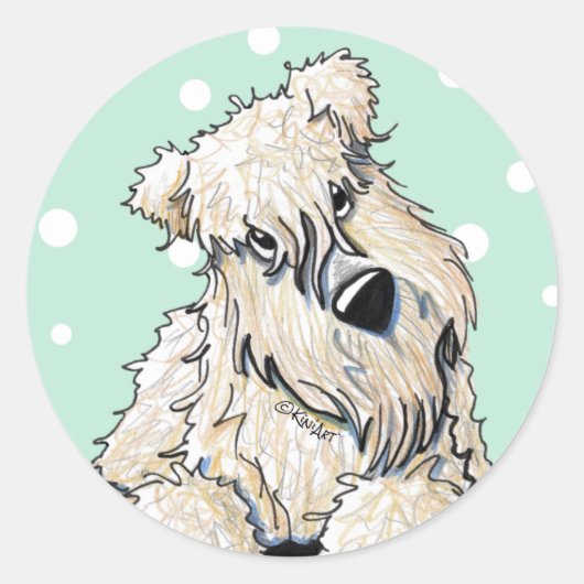 Wheaten Terrier Easter Spring Stickers (Voorkant)