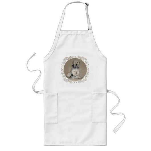 Wheaten Terrier en Havanese Lang Schort (Voorkant)