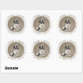 Wheaten Terrier en Havanese Vierkante Sticker (Vel)