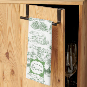 WHEATEN Terrier Groene Toile Keukenhanddoek