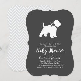 Wheaten Terrier-hond baby shower geslacht neutraal Kaart