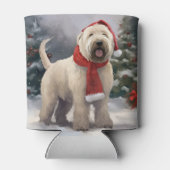 Wheaten Terriër Hond in Sneeuw Kerstmis Blikjeskoeler (Achterkant)