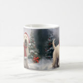 Wheaten Terriër Hond in Sneeuw Kerstmis Koffiemok (Center)