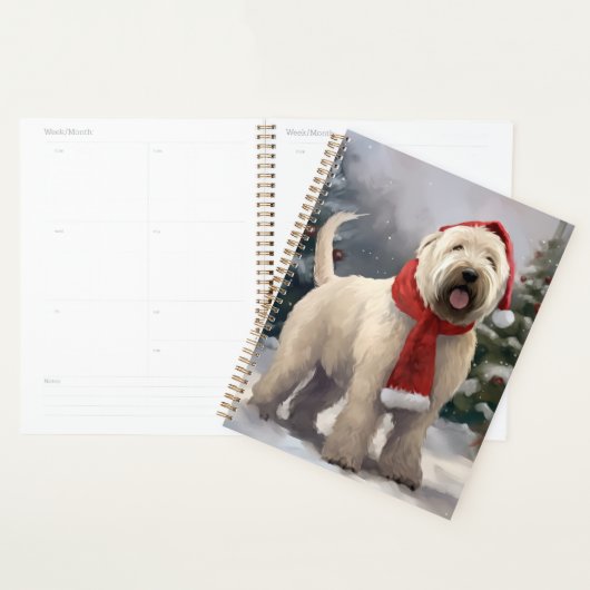 Wheaten Terriër Hond in Sneeuw Kerstmis Planner (Display)