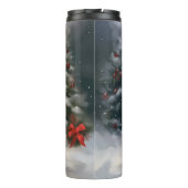 Wheaten Terriër Hond in Sneeuw Kerstmis Thermosbeker (Achterkant)