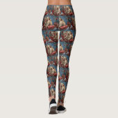 Wheaten Terrier Hond Kerst Feestelijk Leggings (Achterkant)