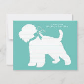 Wheaten Terrier hondensilhouet Bedankkaart (Voorkant)