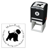 Wheaten Terrier hondensilhouet Zelfinktende Stempel (In situ)