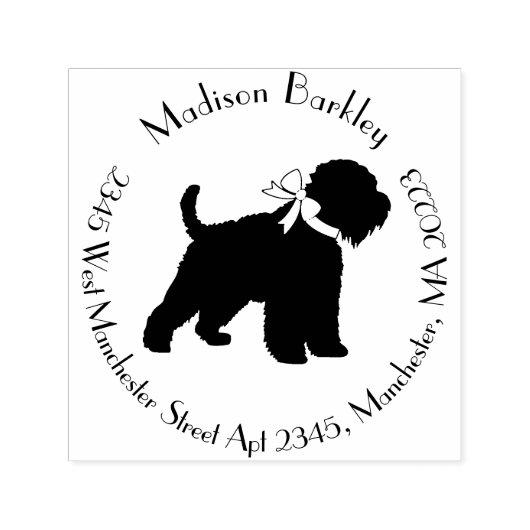 Wheaten Terrier hondensilhouet Zelfinktende Stempel (Design)