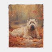 Wheaten Terriër in de herfst laat Herfst inspirere Fleece Deken (Voorkant)