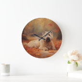 Wheaten Terriër in de herfst laat Herfst inspirere Grote Klok (Huis)