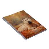 Wheaten Terriër in de herfst laat Herfst inspirere Notitieboek (Rechterzijde)