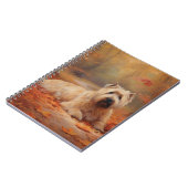 Wheaten Terriër in de herfst laat Herfst inspirere Notitieboek (Linkerzijde)