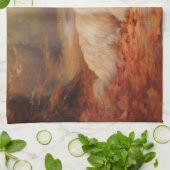 Wheaten Terriër in de herfst laat Herfst inspirere Theedoek (Gevouwen)