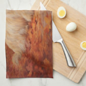 Wheaten Terriër in de herfst laat Herfst inspirere Theedoek (Quarter Fold)