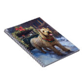 Wheaten Terrier Kerst Feestelijke Periode Notitieboek (Rechterzijde)