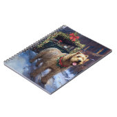 Wheaten Terrier Kerst Feestelijke Periode Notitieboek (Linkerzijde)